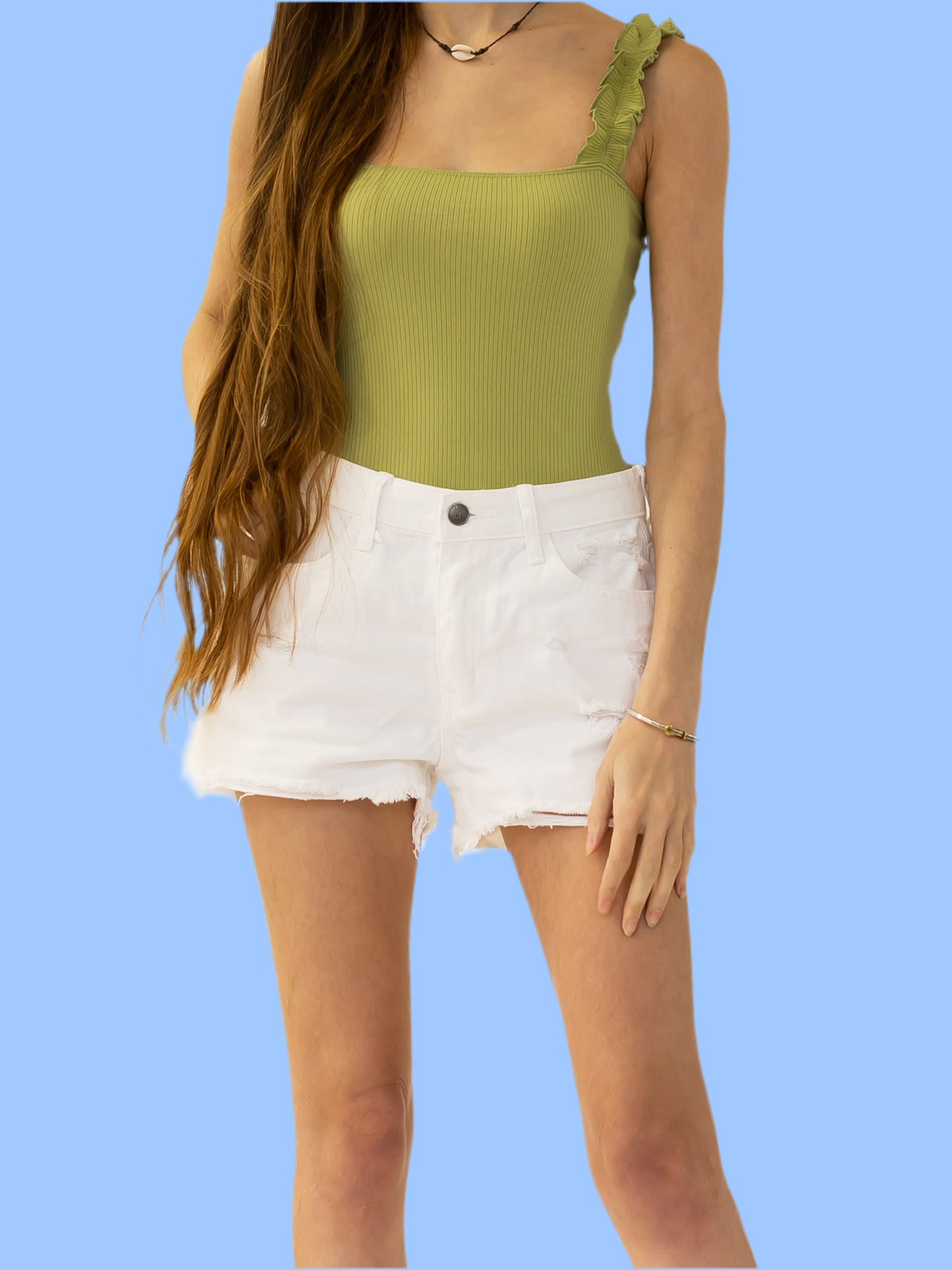 Rose Denim Shorts