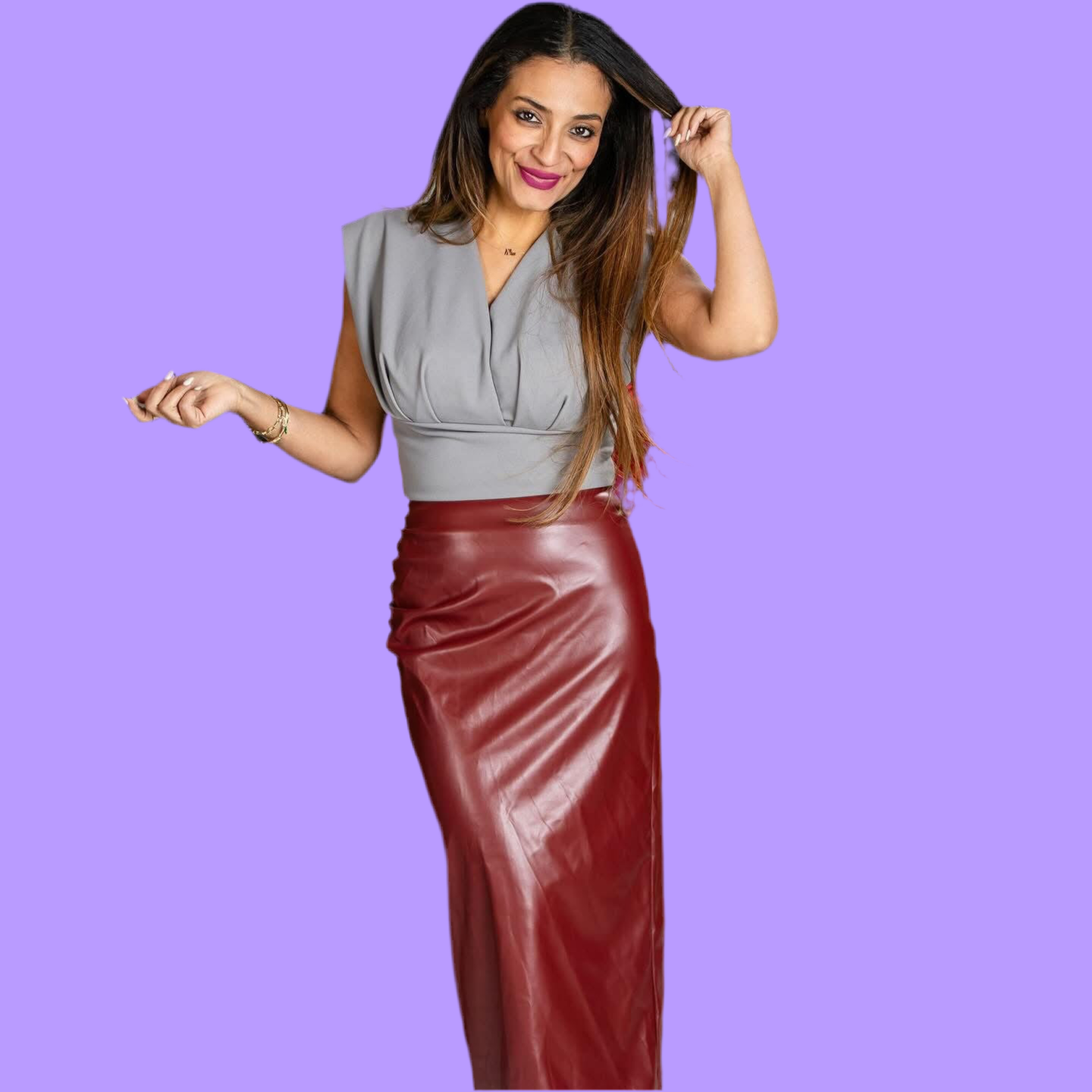 Burgundy Skirt